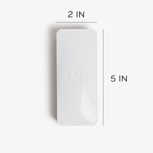 U Brands Magnetic Dry Erase Board Felt Eraser, 2"x5"x1", White, Lightweight Modern Design