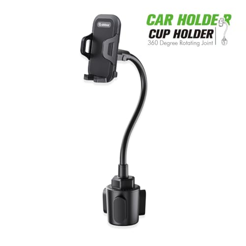 Esoulk Car Cup Phone Holder, Car Phone Holder Cup Holder with 11” Long Arm, Goose Neck Cupholder Phone Holder, Adjustable Phone Holder for Car, Universal Cup Holder for Car, Cup Cradle