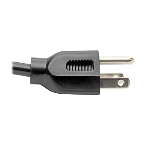 Tripp Lite Standard Computer Power Cord 10A,18AWG (NEMA 5-15P to Left Angle IEC-320-C13) 6-ft.(P006-006-13LA)