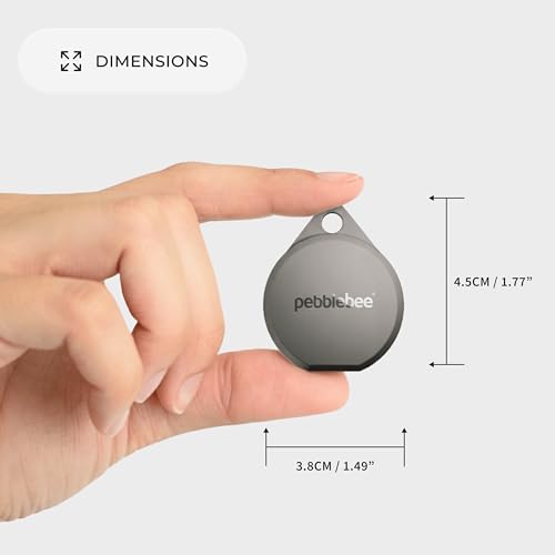 Pebblebee Clip 5 | Rechargeable Bluetooth Tracker Tag for Keys & Bags | Alternative to Air Tag & Android Trackers | 130 dB Siren, Bright LED Strobe, 12-Month Battery, Alert Safety Mode & Phone Finder