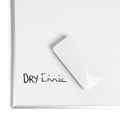 U Brands Magnetic Dry Erase Board Felt Eraser, 2"x5"x1", White, Lightweight Modern Design