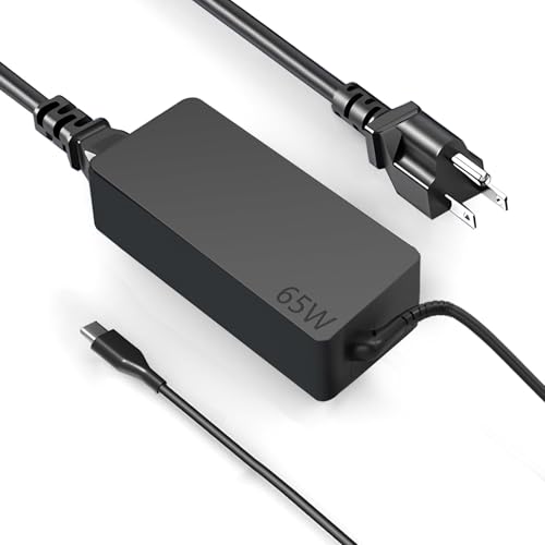USB C 65W Laptop Charger Compatible with Lenovo Thinkpad X1 X13 T14 T15 T480s T580s ADLX65YDC2A ADLX65YLC2D Yoga 7i 9i C930 C940 Chromebook C330 S330 100e 300e 65W Laptop Power Supply Adapter Cord