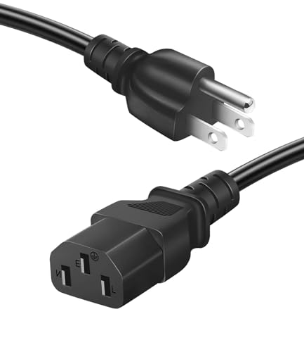 Power Cord Cable for Amplifier Musical Peavey Vox Guitar Amp PC AC Amplifiers, 18 AWG Universal AC 3-Prong Cable (6FT)