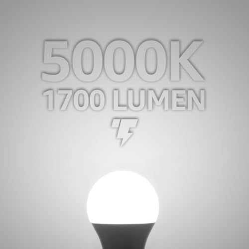 TORCHSTAR 1700LM Universal Garage Door Opener LED Light Bulb, UL FCC DOE, 15W Ultra Bright, Minimize Interference, 100W Eqv. 120V, A19 Bulbs, E26 Base, 5000K Daylight, Pack of 2