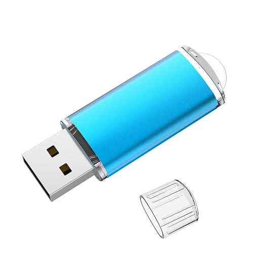 USB Flash Drive 32GB, Maspen Thumb Drive 2.0 High Speed Memory Stick Jump/ Zip/ Pen Drive,Blue,32 GB