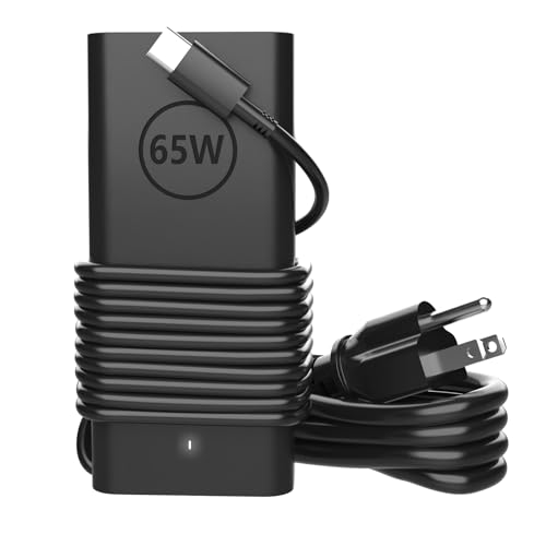 60W 65W USB C Laptop Charger Compatible with Dell Latitude 5540 5550 5420 5450 3550 7420 3540 3450 5520 7440 7430 5530 5430 e5440 for Chromebook XPS 13 Computer AC Power Adapter