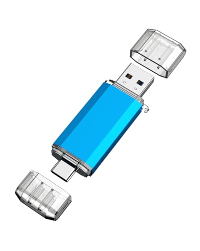 KOOTION USB C Flash Drive 32GB 2 in 1 OTG USB 3.0/Type C Thumb Drive Dual Drive USB C Memory Stick for Smartphone Laptop Tablet PC, Blue