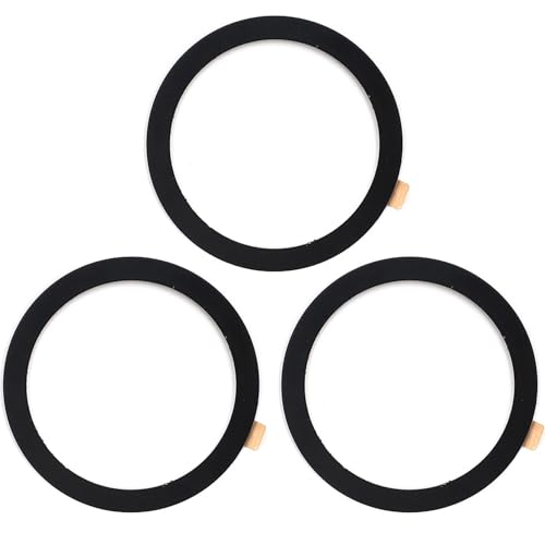 TENOC Universal Metal Ring Sticker for Magnetic Charger Compatible with iPhone/Samsung/Android All Cellphones, Magnetic Mount/Phone Holder Conversion Accessories, 3Pcs, Black