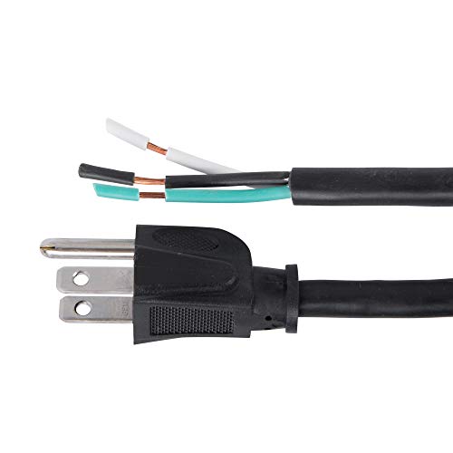 PS615143 3-Wire Appliance and Power Tool Cord, 6 ft, 14 AWG, 15A/125V AC, 1875w, Black