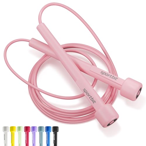 SPORTBIT Adjustable Jump Rope for Fitness and Exercise – Skipping Rope for Cardio, Boxing, and Weight Loss – Speed Rope perfect for Men & Women