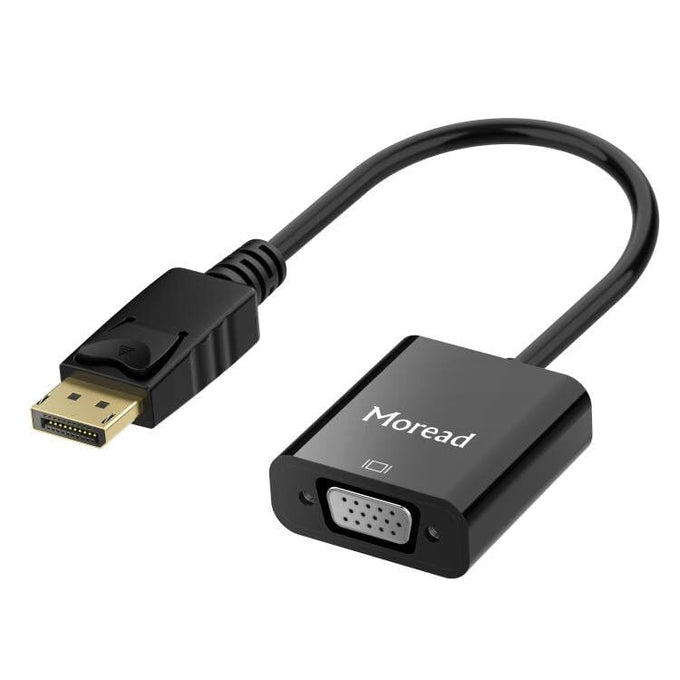 DisplayPort (DP) to VGA Adapter, Gold-Plated Display Port to VGA Adapter (Male to Female) Compatible with Computer, Desktop, Laptop, PC, Monitor, Projector, HDTV - Black