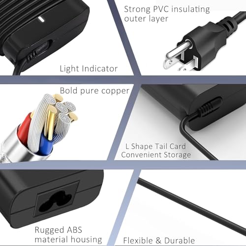 Replacement for Dell Laptop Charger 65W USB-C;Compatible with All Dell Computer 65 Watt USB Type C Power Adapter