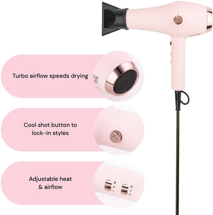 L'Ange Hair Soleil Professional Hair Dryer with Cool Shot, 3 Heat & 2 Airflow Settings