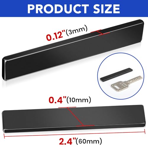 MIKEDE Neodymium Magnets, 5 Pack Black Super Strong Magnets Bar, Waterproof Heavy Duty Magnet with Adhesive Backing, Rare Earth Small Magnet Strips for Fridge, DIY, Craft, Science - 60x10x3 mm