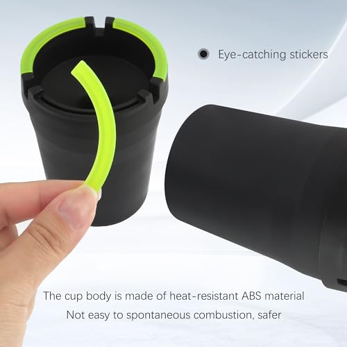 Smokeless Ashtray,Portable Car Ashtrays for Cup Holder Smell Proof,Multifunctional Ashtray with Lid Smell Proof for Ccar Truck SUV Keep Car Interior Accessories Tidy (Black)