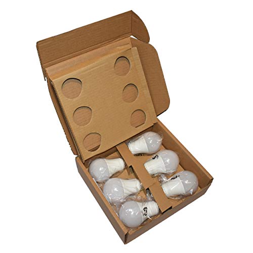 Basics Non-Dimmable LED Light Bulbs, Great Brightness, 40W Equivalent, 6W, E26 Standard Base, 2700K, 10,000 Hour Lifetime, Soft White A19, 6-Pack