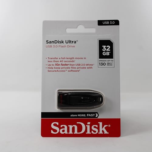 SanDisk 32GB Ultra USB 3.0 Flash Drive - SDCZ48-032G-UAM46, black