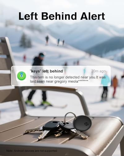 Smart Tracker Tag Item Finder 4Pack, Compatible with Apple Find My APP (iOS Only), IP67 Waterproof, Replaceable Battery, Suitable for Luggage, Bags, Wallets, Backpacks, Keys (weTag mini)