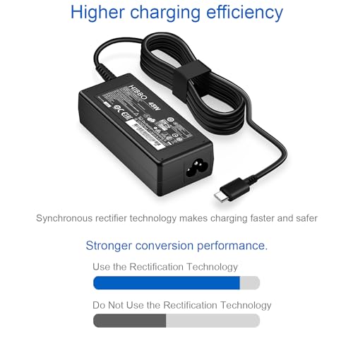 Chromebook Charger USB C Laptop Charger Compatible with HP, Lenovo, Dell, Acer, Asus, Samsung, Google Type C 45W Universal Power Adapter