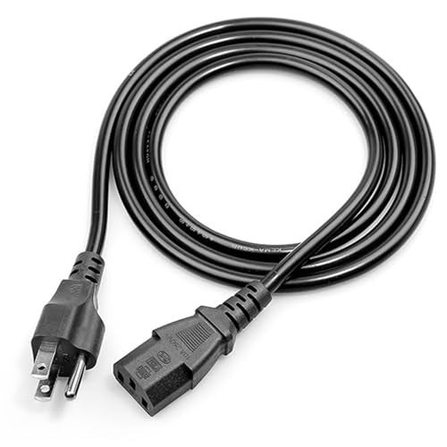 10ft 3-Prong AC Power Cord – Universal Replacement Cable for TV, Computer, Monitor & Treadmills (Compatible with Horizon, BowFlex, Sole, Goplus & More)