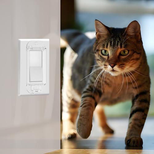 2 Light Switch Guard Cover, Baby Proof Wall Switch Cover Guard for Rocker Light Switch Protects Your Lights or Circuits from Being Accidentally Turned On or Off