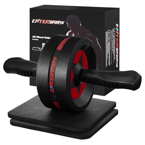 Ab Roller Wheel for Abs Workout - Abdominal Exercise Equipment with 2 Knee Pads for Home Gym, Core Strength Training, Fitness Equipment for Men & Women