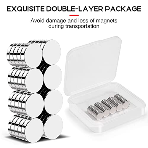 Refrigerator Magnets 50 Pcs, 10x3mm Tiny Round Disc Small Whiteboard Magnets for Crafts, DIY, Office, Dry Erase Board