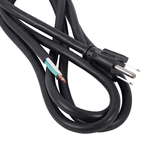 PS615143 3-Wire Appliance and Power Tool Cord, 6 ft, 14 AWG, 15A/125V AC, 1875w, Black