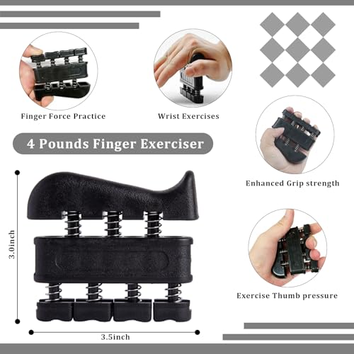 5-Pack Grip Strength Trainer Set – Hand Grippers, Finger Trainer, Forearm Strengthener & Grip Ball