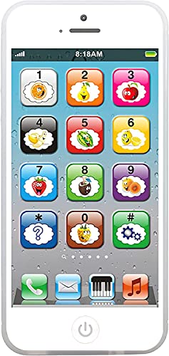 Toy Learning Play Cell Phone with 8 Functions and Dazzling Lights Interactive Toy for Toddler Baby Kids Boys Girls