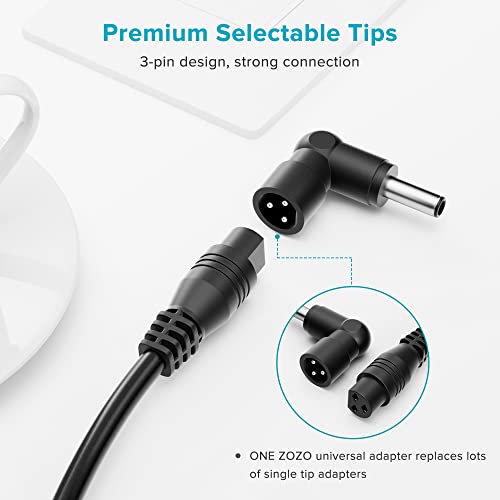 ZOZO 90W AC Universal Laptop Charger for HP Dell Gateway Toshiba Lenovo Acer Asus Samsung Sony Fujitsu Notebook Ultrabook Chromebook DC 12V 16V 18.5V 19V 19.5V 20V Power Adapter Supply Cord