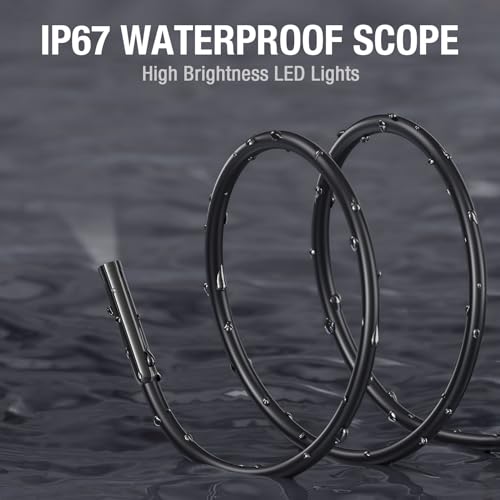 USB C Endoscope Camera with Light, Teslong Type-C Snake Borescope Camera with 8 LED Lights, 10FT Flexible Waterproof Inspection Cam, Fiber Optic Scope Compatible with iPhone 15/16/17, Android Phone