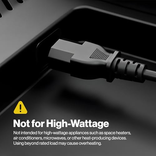 Standard 5ft (1.5m) 10 Amps 125 Volts Black 3 Prong AC Power Cord Cable for Electronics, TV, Computer, Printer, Radio, Monitor, Samsung, Dell, Vizio, LG, Asus, Laptop and More