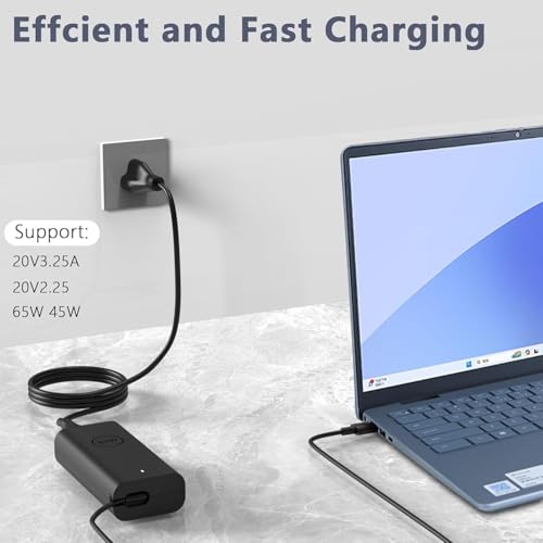 Replacement for Dell Laptop Charger 65W USB-C;Compatible with All Dell Computer 65 Watt USB Type C Power Adapter