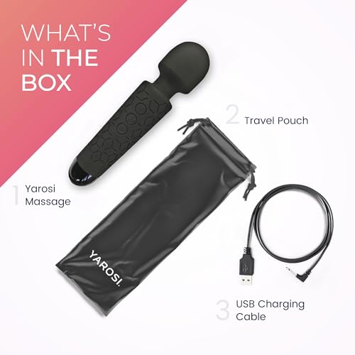 Yarosi Micro Handheld Massage Wand – Smallest, Most Powerful Cordless Massager for Back, Neck, Legs, Hands, Full Body Pain Relief & Stress Recovery (Travel-Friendly)