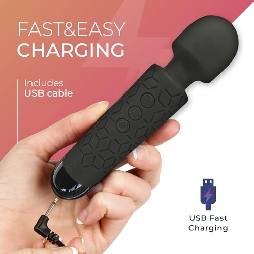 Yarosi Micro Handheld Massage Wand – Smallest, Most Powerful Cordless Massager for Back, Neck, Legs, Hands, Full Body Pain Relief & Stress Recovery (Travel-Friendly)