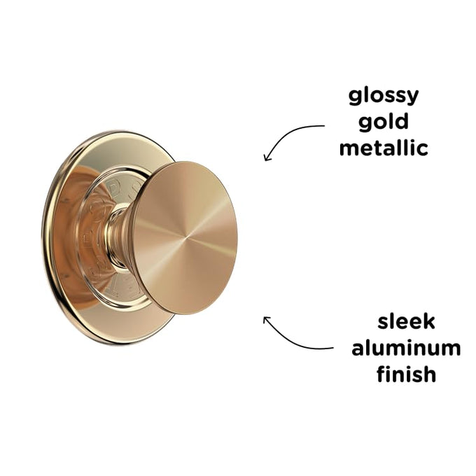 PopSockets Phone Grip for MagSafe, Magnetic Holder, Phone Stand, Enamel - Alum Radial Gold
