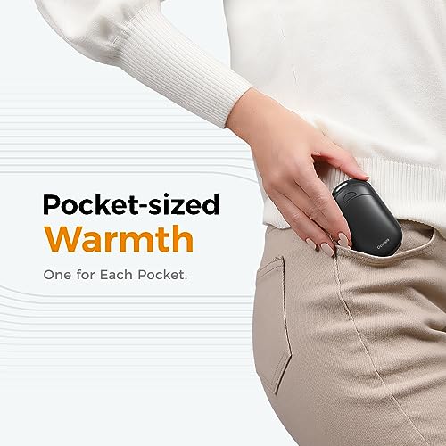 OCOOPA Magnetic Hand Warmers Rechargeable 2 Pack, UL Safety Heat 100-126°F, 3-Settings, Pocket-Sized, Max. 8 Hrs Long Lasting,Great for Raynauds, Golf, Hunting, Camping, Gifts for Men Women, UT3 Lite