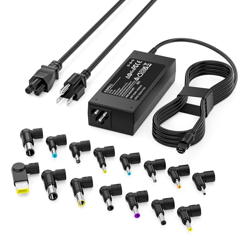90W Universal Laptop Charger Compatible with HP Dell Asus Lenovo Acer Sony AC Adapter IBM Gateway Notebook Ultrabook Chromebook Pavilion Inspiron Latitude Power Supply Cord with 15 Tips