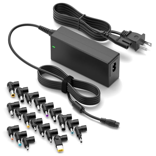 ZOZO 90W AC Universal Laptop Charger for HP Dell Gateway Toshiba Lenovo Acer Asus Samsung Sony Fujitsu Notebook Ultrabook Chromebook DC 12V 16V 18.5V 19V 19.5V 20V Power Adapter Supply Cord