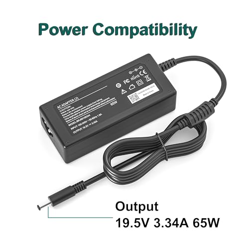 65W AC Charger for Dell Inspiron 15-7000 15-5000 15-3000 17-7000 17-5000 17-3000 13-7000 11-3000 2 in 1 Series 3558 3181 5100 5535 5555 5558 5559 5567 XPS 9350 9360 la65ns2-01 Charger Laptop Power