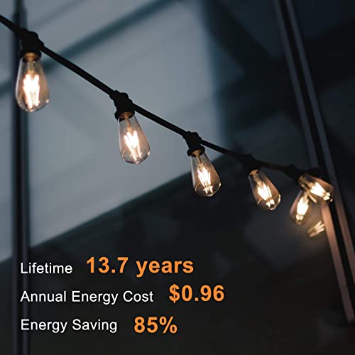 TJOY 12 Pack Vintage 8W ST58 LED Edison Light Bulbs, Dimmable, 60W Equivalent, 800Lumens, 2700K Warm White, E26 Base LED Filament Bulb, CRI80+, Antique Glass Style for Home, Bedroom, Office, Farmhouse