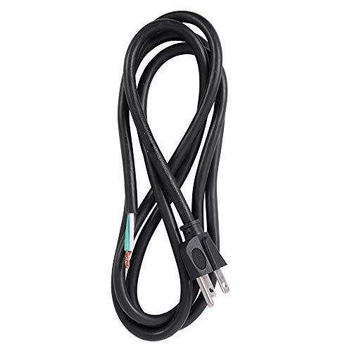 PS615143 3-Wire Appliance and Power Tool Cord, 6 ft, 14 AWG, 15A/125V AC, 1875w, Black