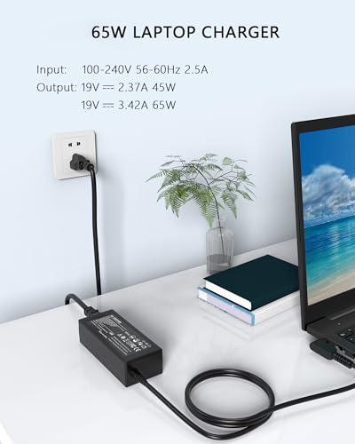 65W 19V 3.42A Laptop Charger Compatible with Acer Chromebook 11 R11 13 14 15 CB3-532 CB3-111 CB3-131 CB3-431 CB5-571 CB5-132T C738T C740 N15Q8 N16P1 N20C5 A11-065N1A Computer Power Cord