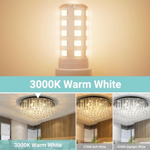 TJOY G9 LED Bulb 4W, 3000K Soft Warm White 6 Pack, Equivalent 40 Watt T4 G9 Halogen Replacement, G 9 Bi-pin Base Light Bulbs for Chandelier, 120V 450 LM 360 Beam Angle for Home Lighting, Non-dimmable