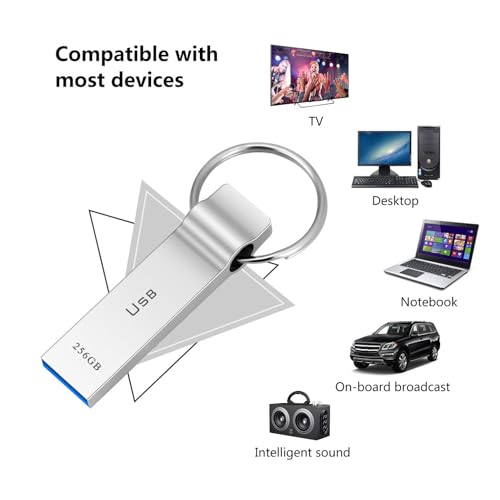 USB Flash Drive 230GB Waterproof USB Stick High Speed Memory Stick 230GB Ultra Large Storage Metal Thumb Drive with Keychain Design for Laptop Computer Tablet