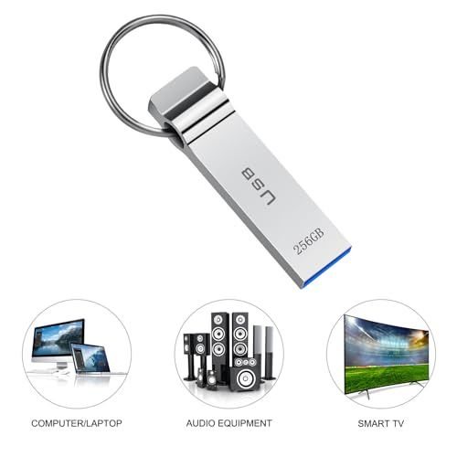 USB Flash Drive 230GB Waterproof USB Stick High Speed Memory Stick 230GB Ultra Large Storage Metal Thumb Drive with Keychain Design for Laptop Computer Tablet