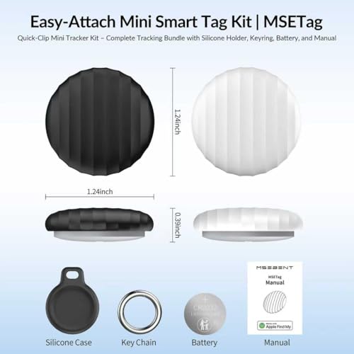 Air Tracker Tag - 2 Pack [Apple MFi Certified] Bluetooth Trackers Works with Apple Find My (iOS Only) - IP67 Waterproof Item Finders | Track Keys, Wallet, Luggage, Backpack