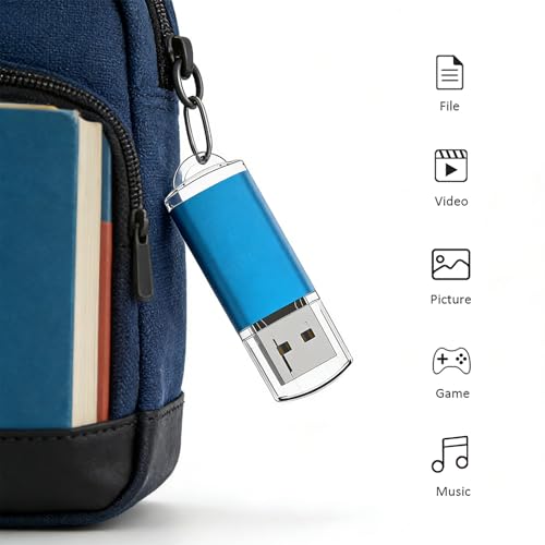 USB Flash Drive 32GB, Maspen Thumb Drive 2.0 High Speed Memory Stick Jump/ Zip/ Pen Drive,Blue,32 GB