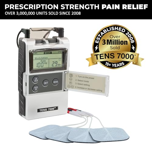 TENS 7000 Digital TENS Unit with Accessories – Muscle Stimulator Machine for At-Home Use